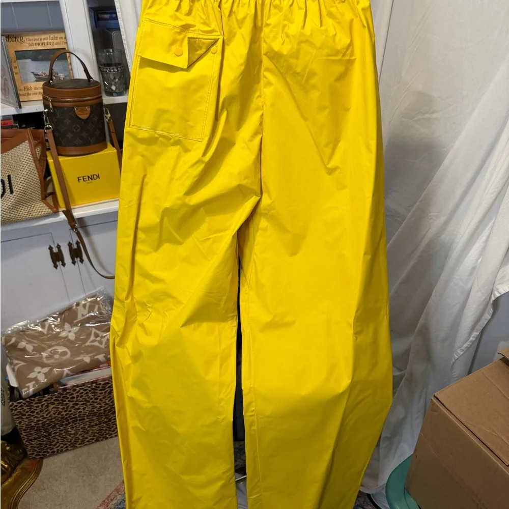 L.L. Bean Yellow Rain Jacket with Gray Lining - Picture 12 of 15